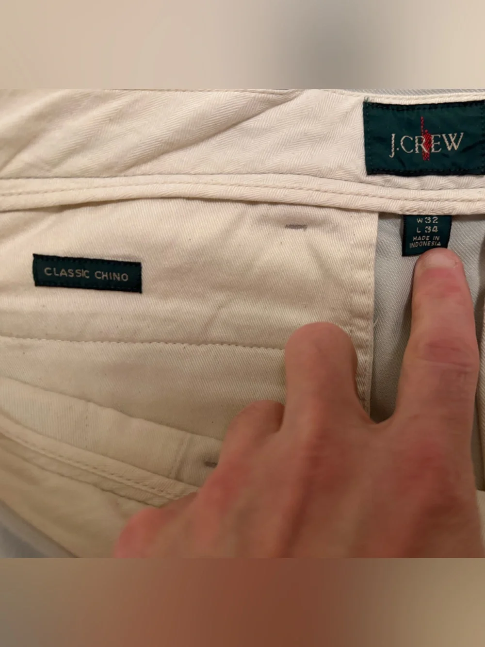 J. Crew Classic Chino Pants in Stone 32 x 34